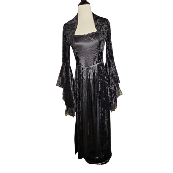 Lip Service Dresses & Skirts - Lip Service Vintage Y2K Whimsigoth Velvet Maxi Dress Womens M Black Renaissance